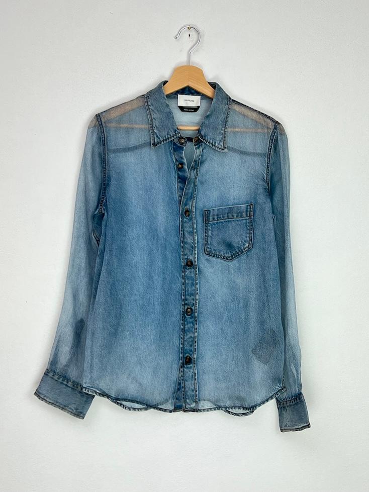 Bluse - Ronda Blue Denim Print - 6